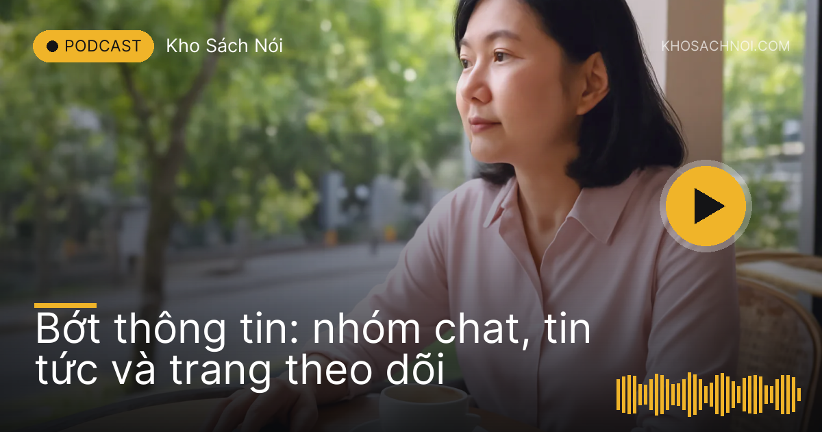 Người phụ nữ úp điện thoại xuống bàn quán cà phê, nhìn ra phố